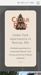 Mobile Screenshot of cedarparkapts.org